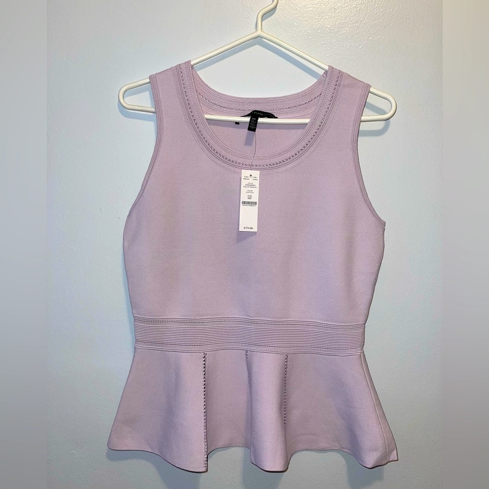 White House Black Market Milano Sweater Peplum Tank